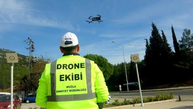 Muğla’da trafik denetimlerinde drone dönemi