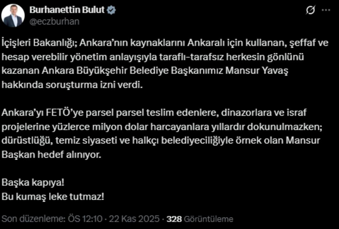 SON DAKİKA | İ&ccedil;işleri Bakanlığı ndan Mansur Yavaş hakkında soruşturma izni! 2