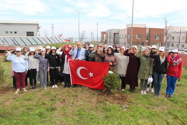 OMÜ’lü öğrenciler Afrin şehitleri için fidan dikti