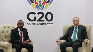 Cumhurbaşkanı Erdoğan Güney Afrika'da! Etiyopya Başbakanı Ali ile görüştü 