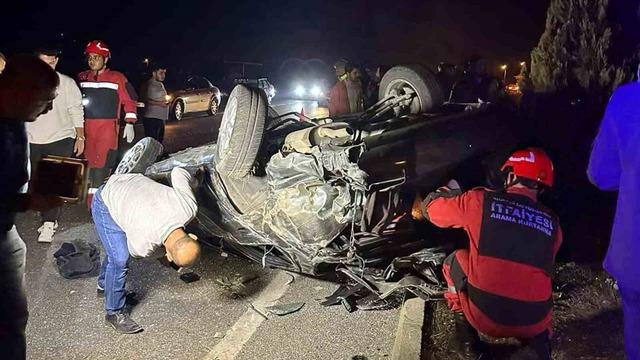 Takla atan araçta sürücü hafif yaralandı