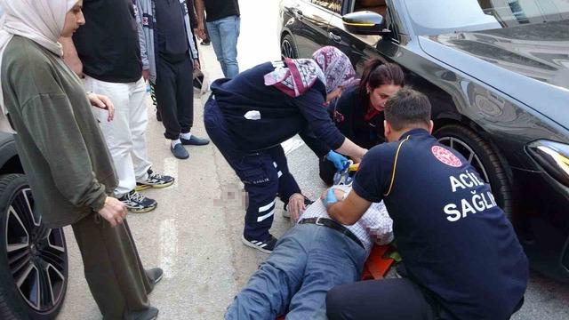 Otomobilin çarptığı yaya ağır yaralandı 2