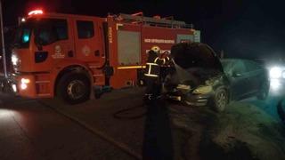 Hassa’da otomobil yangını