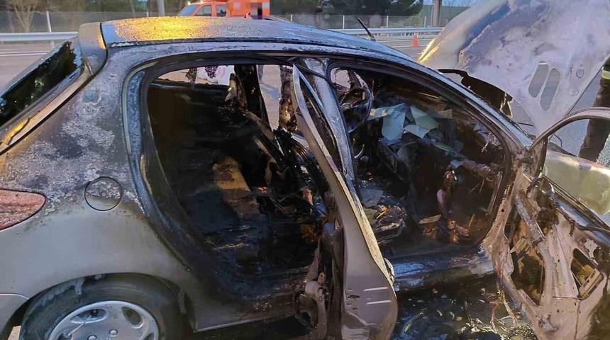 Lüleburgaz’da otomobil yangını