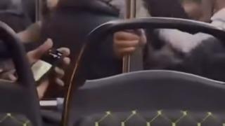 Bursa’da otobüste yumruk yumruğa kavga kamerada