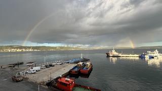 Çanakkale Boğazı'nda çifte gökkuşağı