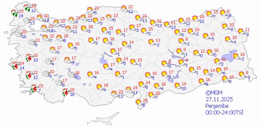 Kış yüzünü gösteriyor! Meteoroloji den 21 ilde sağanak yağış uyarısı 4