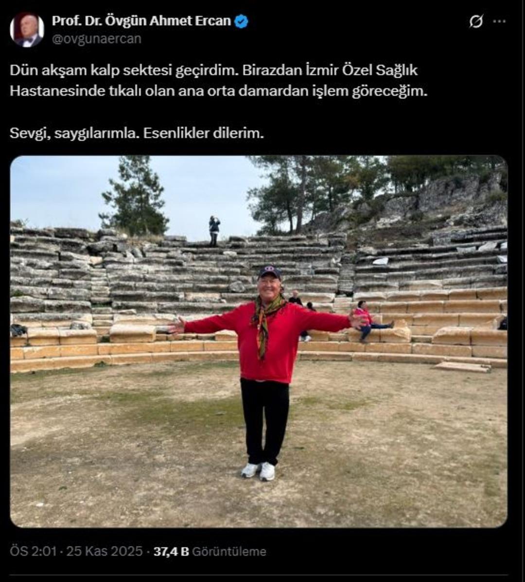 Prof. Dr. Ahmet Ercan dan korkutan haber 1