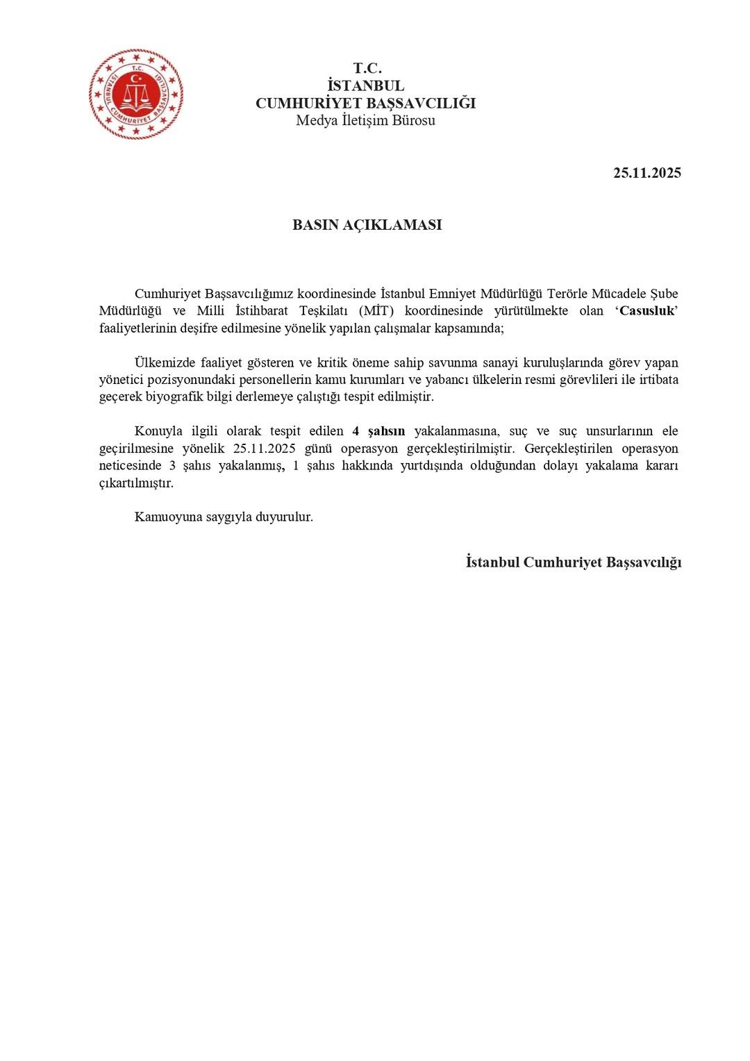 İstanbul da casusluk soruşturması! 3 kişi yakalandı 1