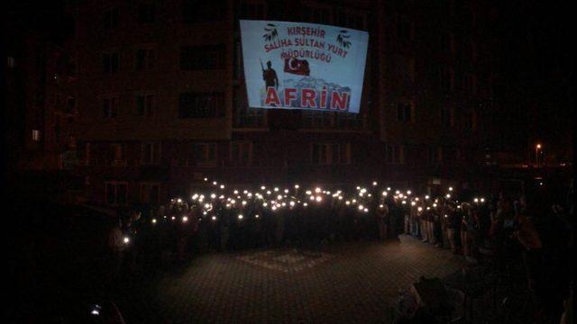 KYK yurtları Afrin için  aydınlandı