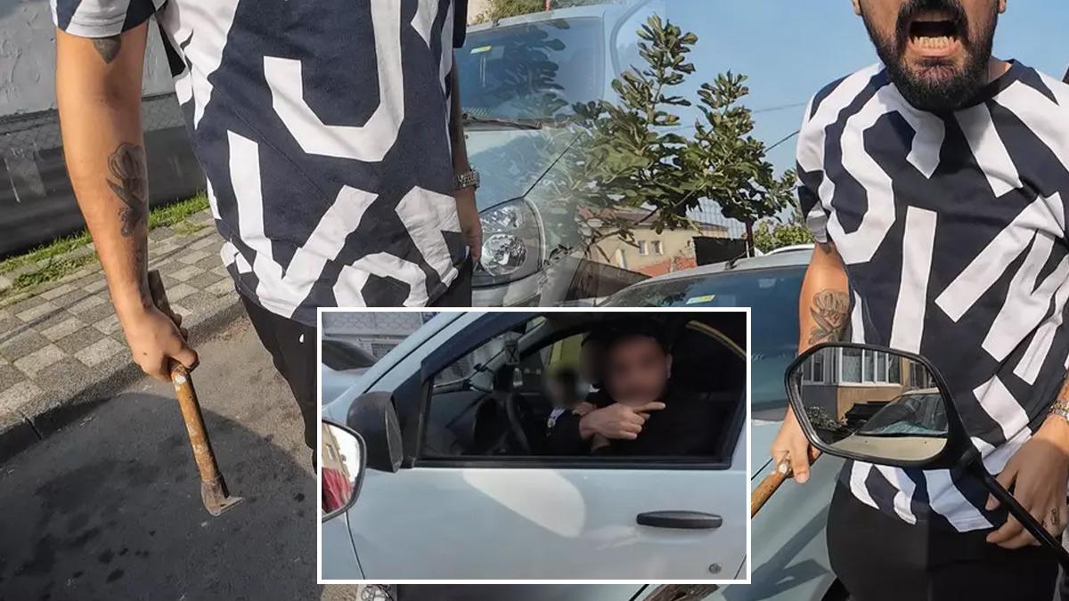 İstanbul'da trafik magandaları yine yaptı yapacağını! Araçtan elinde keserle inip bakın ne yaptı - Mynet Yaşam