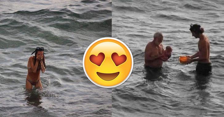 Sıra dışı mucize gibi bir doğum! Rus turist denizde doğum yaptı