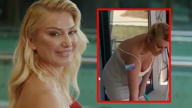 Songül Karlı gecelikle balkon suladı! Sevda Türküsev kendini tutamadı