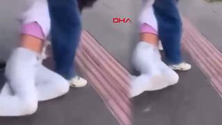 Lise öğrencisini sokak ortasında sürükleyerek darp ettiler! 