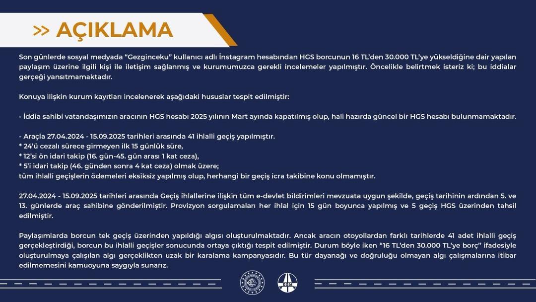  16 liralık borç 30 bin TL ye çıktı  iddiası yalanlandı! 41 ihlalli geçiş tespit edildi 2