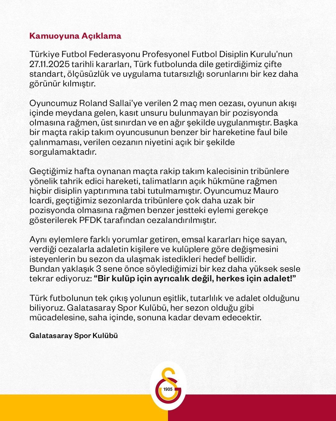 Galatasaray, PFDK nın Ederson kararına tepki g&ouml;sterdi! 2