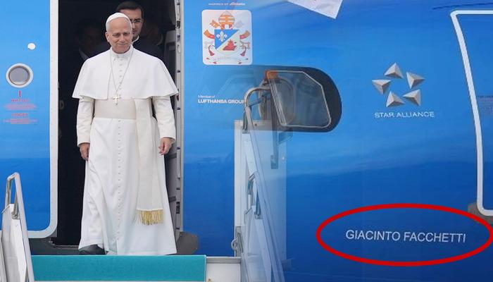 Papa'nın u&ccedil;ağındaki Giacinto Facchetti ismi g&ouml;zlerden ka&ccedil;madı! Dikkat &ccedil;eken T&uuml;rkiye detayı