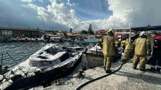Çeşme’deki yangında 7 tekne alevlere teslim oldu