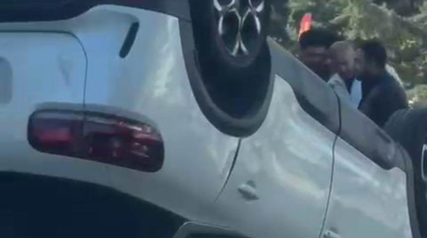 Diyarbakır’da araç takla attı: 1 yaralı