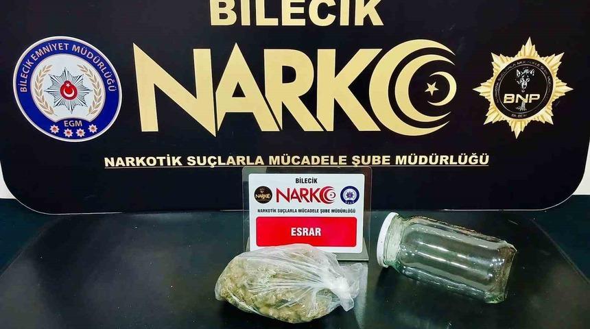 Dedektör köpeği ’İntel’den uyuşturucu operasyonu