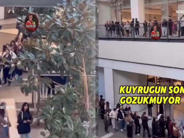 Black Friday indirim çılgınlığı! İzmir'deki AVM'de kuyruk oluştu