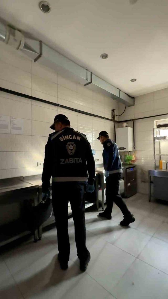 Sincan’da zabıtadan gıda işletmelerine sıkı denetim 1