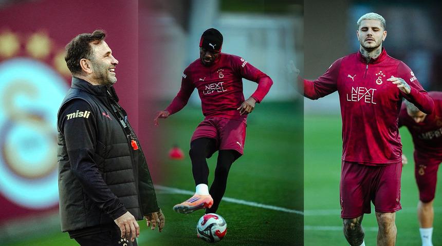 Galatasaray'da Fenerbah&ccedil;e derbisi &ouml;ncesi Victor Osimhen sevinci! 