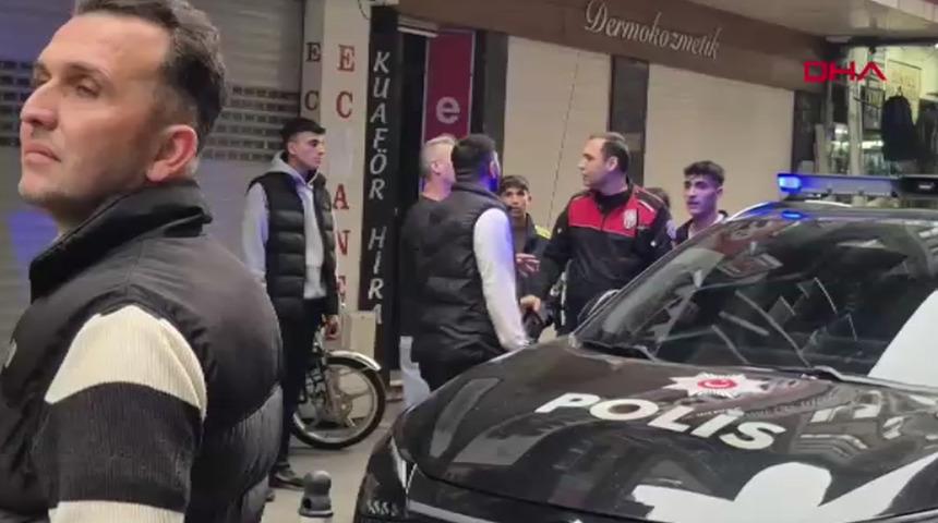 Yer: Zonguldak! Sokak ortasında tekmeli yumruklu kavga