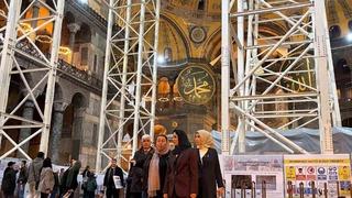 AK Parti heyetinden Ayasofya-i Kebir Cami-i Şerifi’nde restorasyon incelemesi