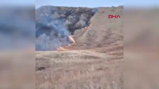 Erzurum'da örtü yangını