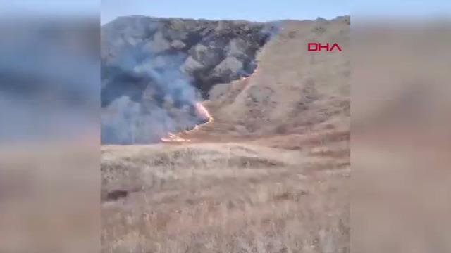 Erzurum'da örtü yangını