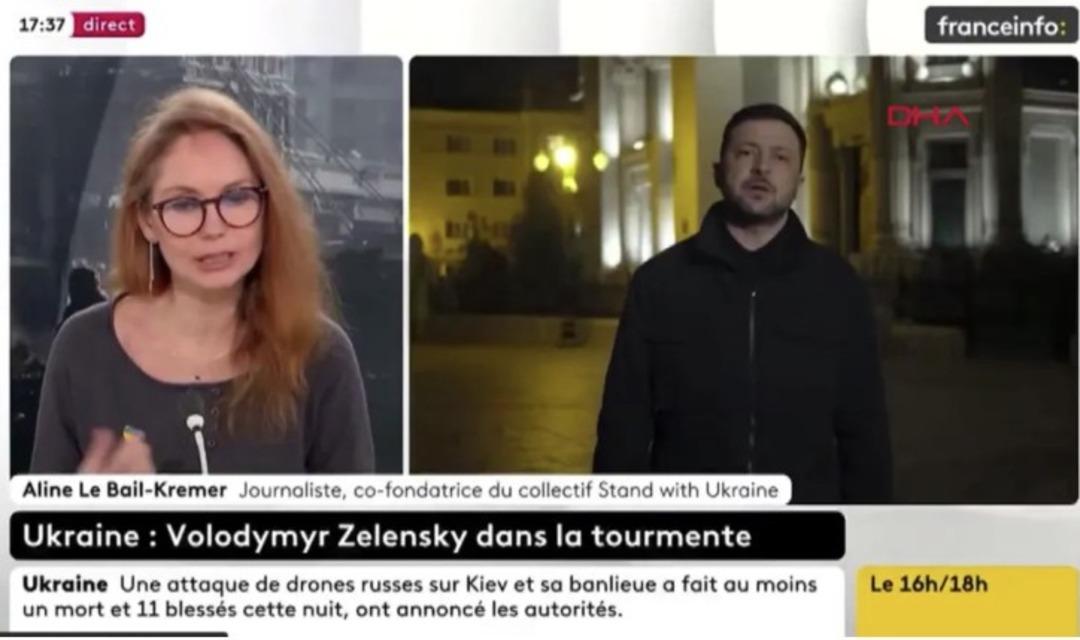 Canlı yayında bomba alarmı! Zelenskiy le konuşurken Paris teki bina boşaltıldı  1