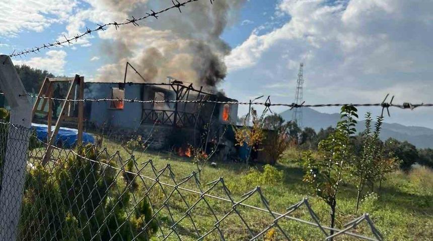 Bağ evinde korkutan yangın