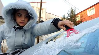 Kars’ta soğuk hava ve kırağı