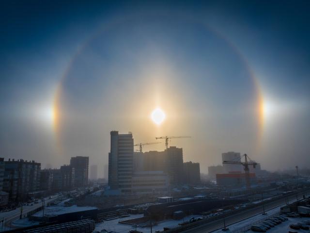 Nadir görülüyor: Rusya'da "halo" olayı meydana geldi