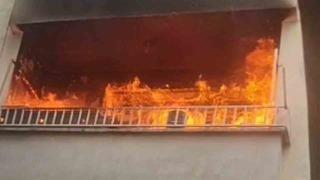 Şanlıurfa’da korkutan yangın: Apartman dairesi alev alev yandı