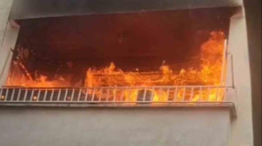 Şanlıurfa&rsquo;da korkutan yangın: Apartman dairesi alev alev yandı