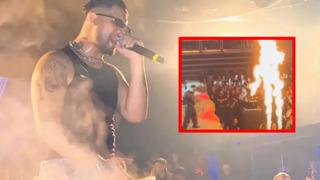 Lvbel C5 konserinde korkutan kaza! Hayranının kalçası alev aldı
