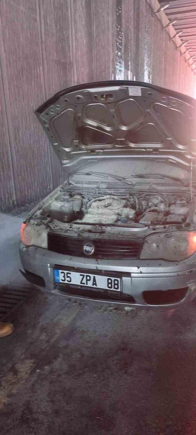 Aydın’da alt geçitte araç yangını 2