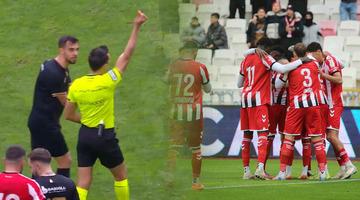 Sivasspor-Boluspor maçında bir garip kırmızı kart! Kimse ne olduğunu anlamadı
