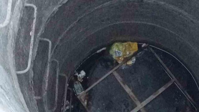 Su kuyusunda mahsur kalan yavru kedi, kurtarılarak annesine teslim edildi