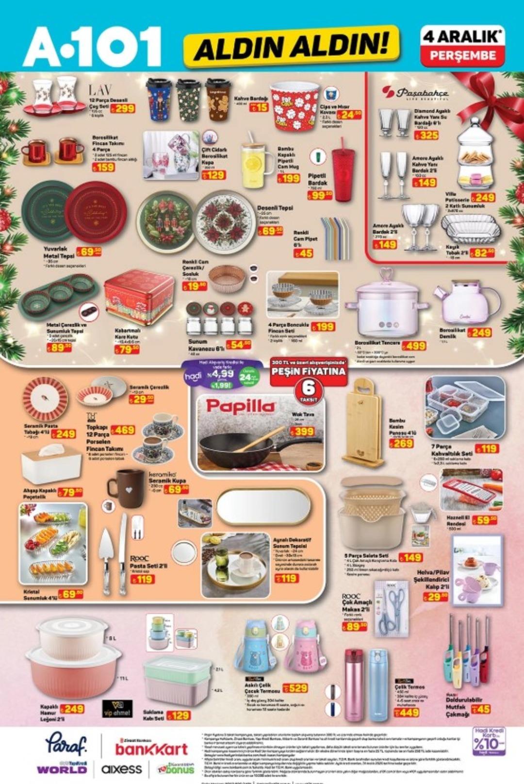 A101 e Yılbaşı ürünleri geliyor! 4 Aralık 2025 A101 katalog yayınlandı! 12