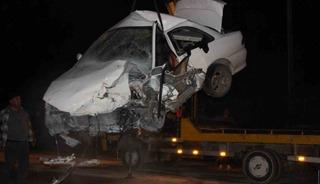 Amasya’da iki otomobilin çarpıştığı feci kazada kamerada