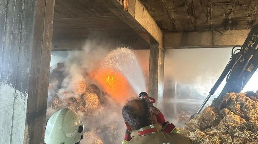 Samandağ’da samanlıkta çıkan yangın 10 saatte kontrol altına alındı