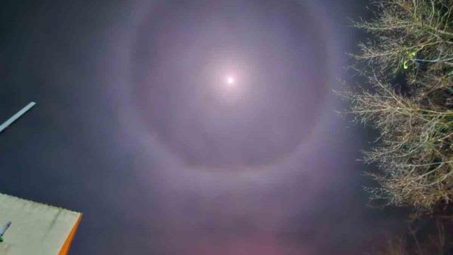 Muratlı semalarında ‘Ay Halesi’ görüldü