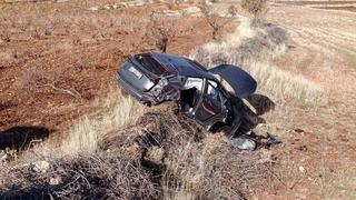 Mardin’de devrilen aracın sürücüsü yaralandı