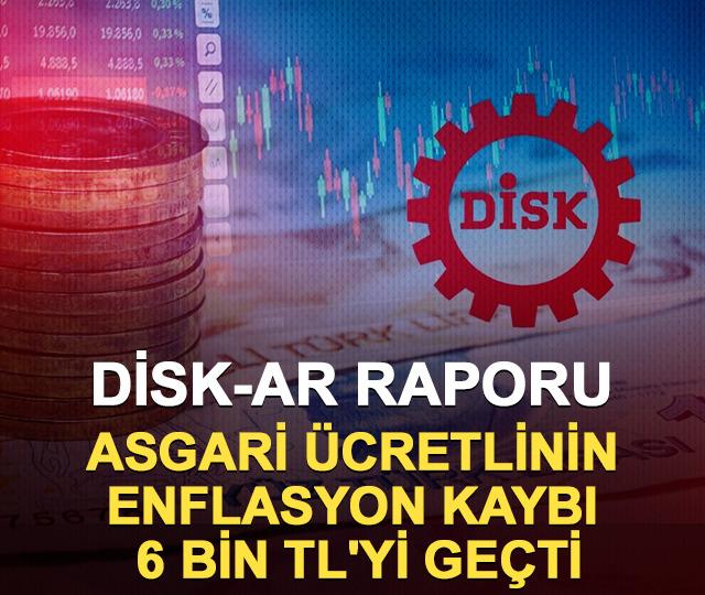 DİSK-AR raporu: Asgari ücretlinin enflasyon kaybı 6 bin TL'yi geçti