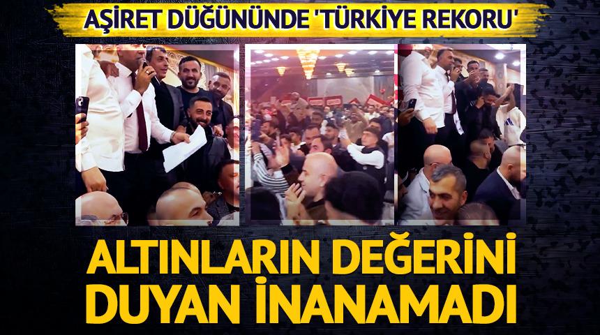 Aşiret d&uuml;ğ&uuml;n&uuml;nde T&uuml;rkiye rekoru: Altınların değerini duyan inanamadı!