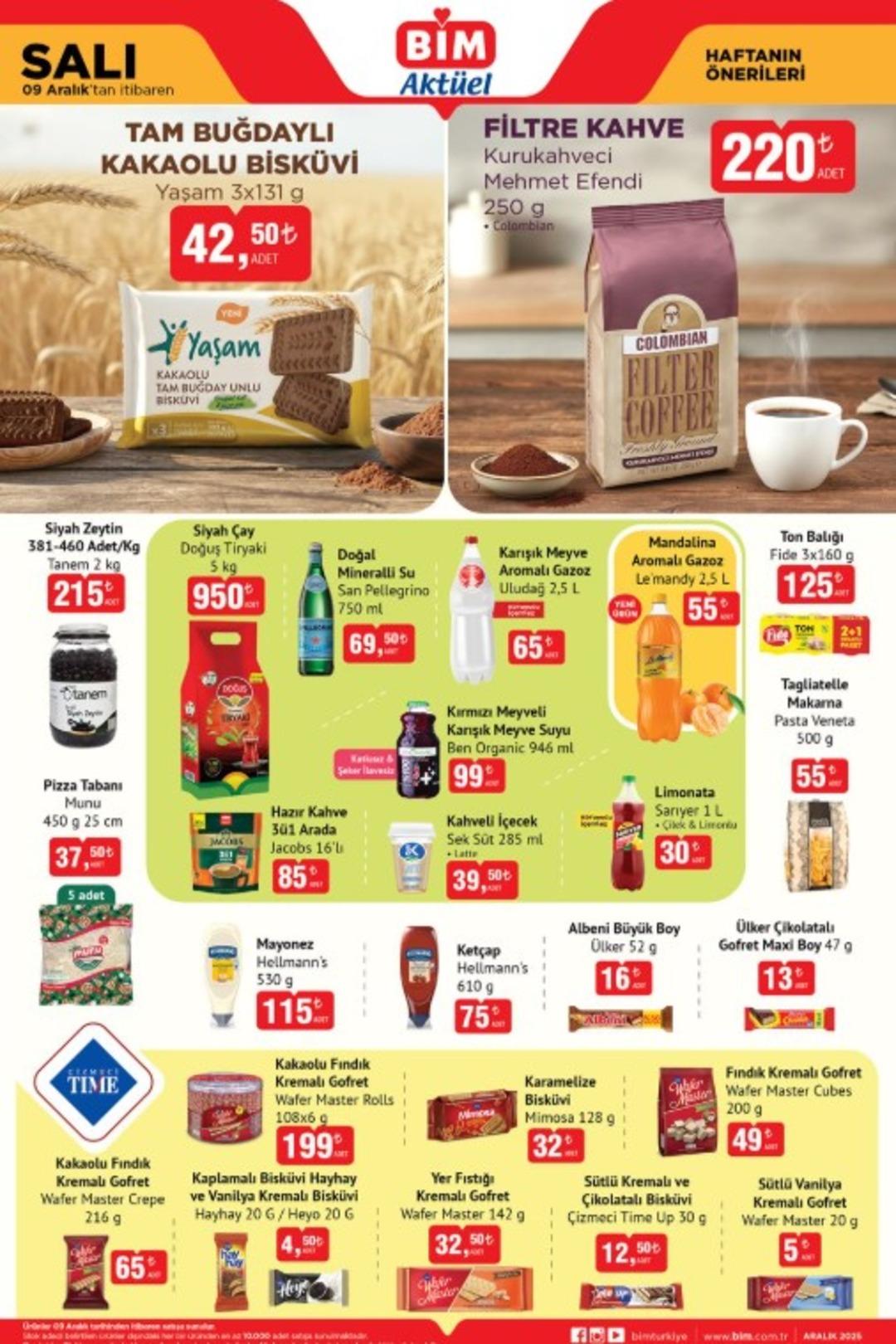 BİM e Kuru Kahveci Mehmet Efendi filtre kahve geliyor! 9 Aralık 2025 BİM katalog yayınlandı! 2