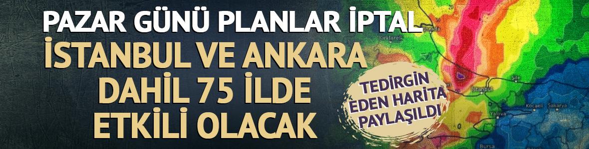 İstanbul i&ccedil;in kritik sağanak yağış uyarısı! Pazar g&uuml;n&uuml; işaret edildi